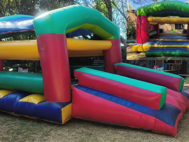 Castle and slide 2 - 6m x 4m slide 1m high R590